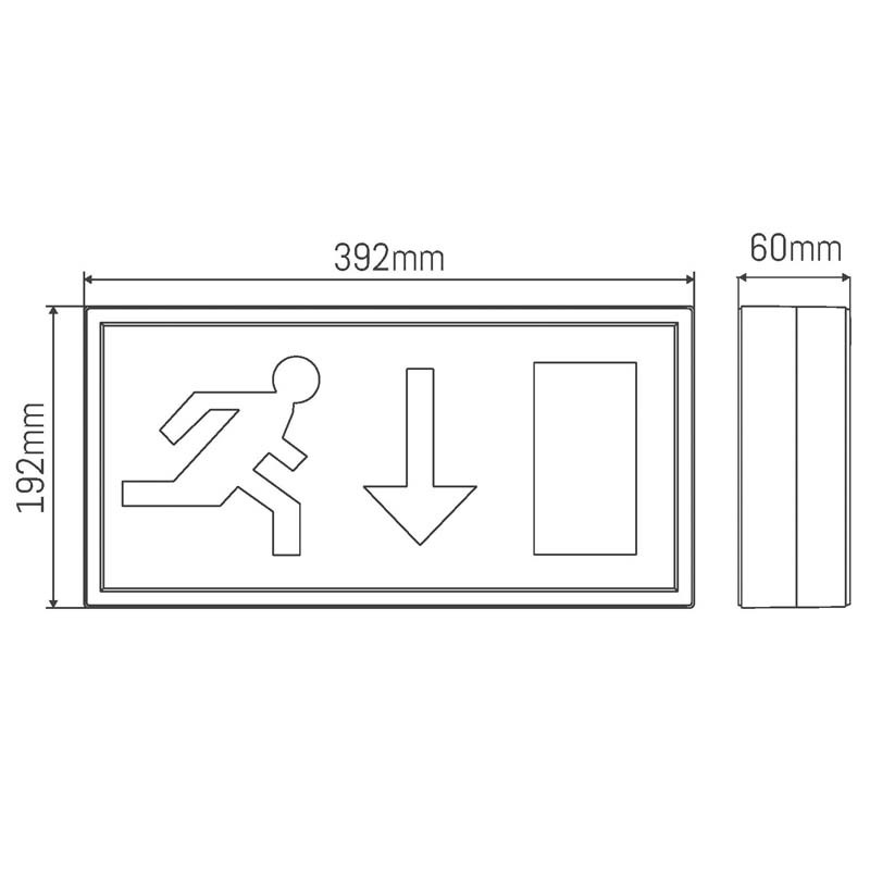 CE Approval LED Rechargeable Running Man Exit Sign