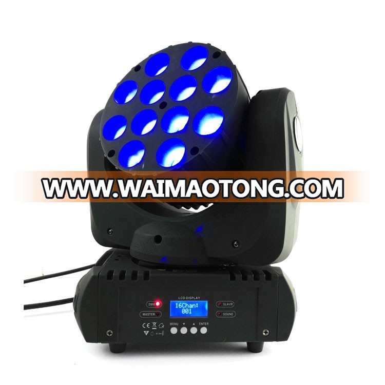 12 pcs with 12W LED Moving Wash Light