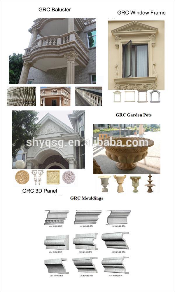 Exterior Light Weight EPS Decoration Eave Parapet Moulding With Dentil Or Corbel