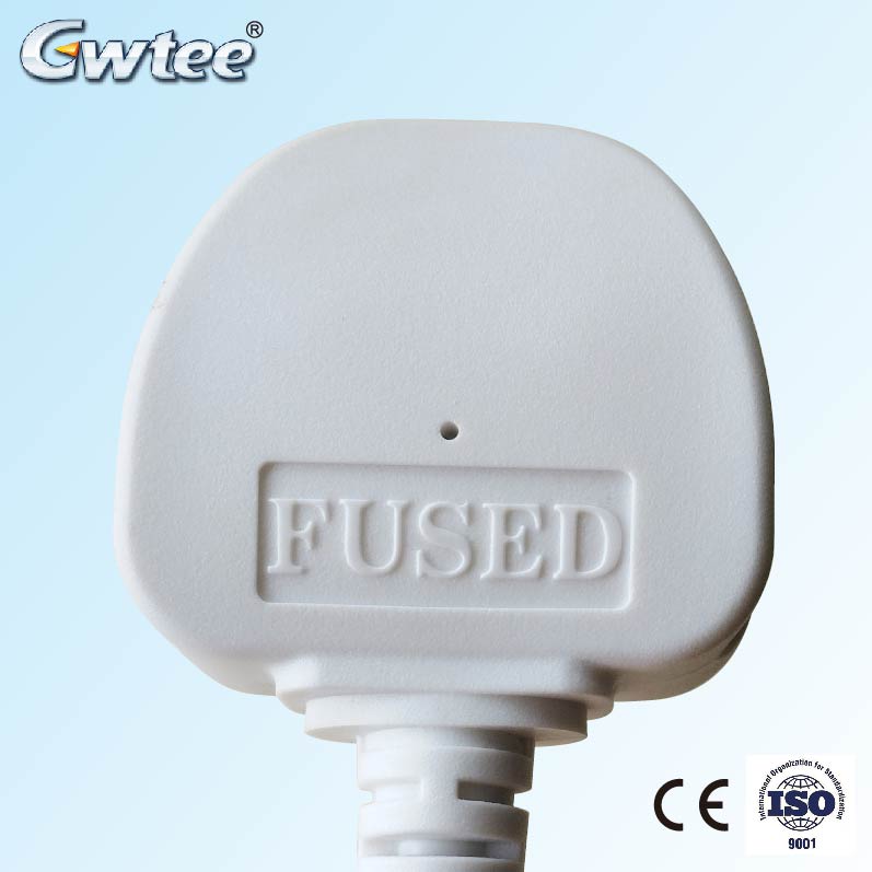 BS 3-Pin Plug CE Approved Fused Extension Cord PLUG