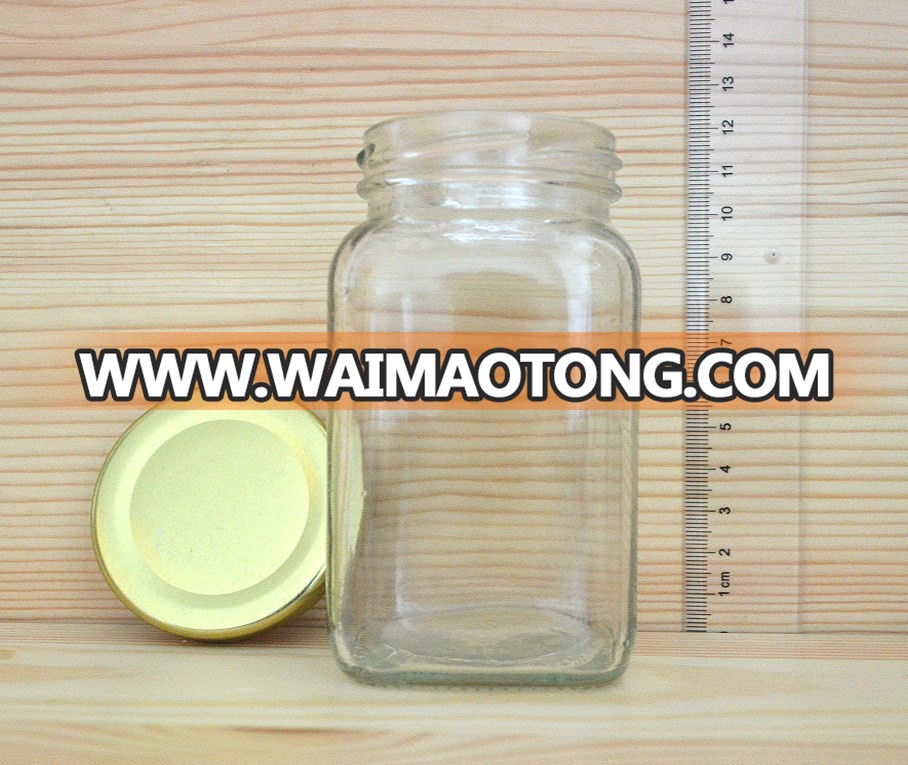 Food packing cans transparent glass storage jar of seasoning bottle own factory