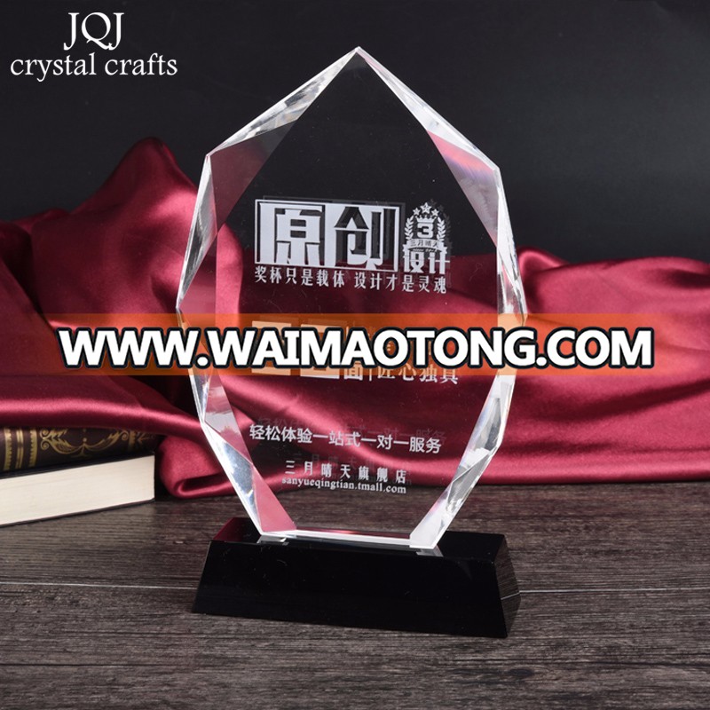 wholesale blank Personalized custom iceberg shape cheap crystal award for honor souvenirs gifts