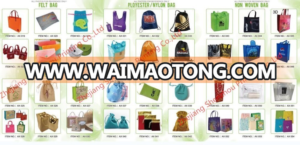 Promotional and cheap custom colorful foldable handle tote shopping non woven bag