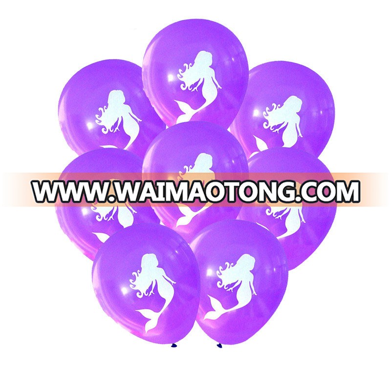 12inch Girl Mermaid Latex Free Balloons For Wedding Birthday Baby Shower Favor Birthday Party Decorations