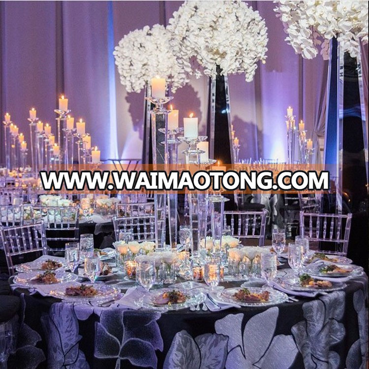 wedding decoration centerpieces table crystal new crystal candle holder 3 set