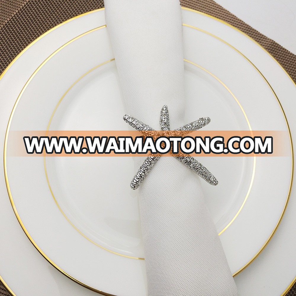 cheap gold plated seastar napkin ring