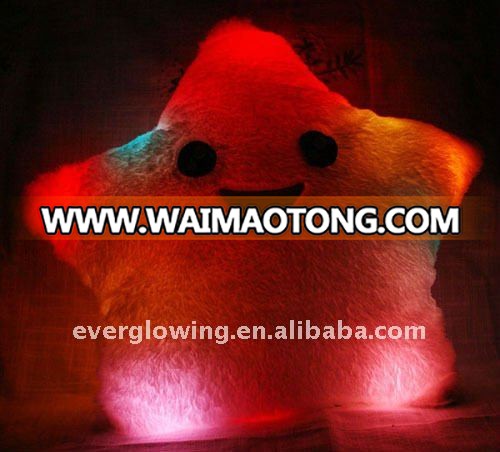 led colorful lucky star light pillow