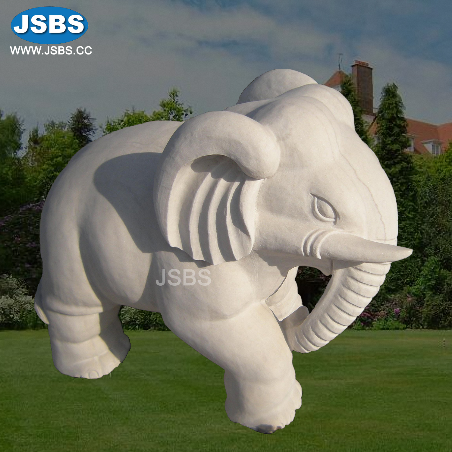 Cheap Garden Marble Indian Elephant Figurines Statue For Sale