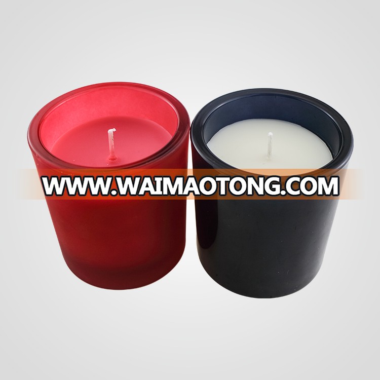 New Style Thick Wall Matt Colored Glass Jar Wholesale Soy-candles Scented