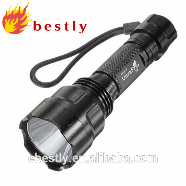 Free Shipping Super Bright UltraFire C8  XM-L T6 led flashlight 5-Mode 1300LM Camping Led Flashlight Torch Light Lamp