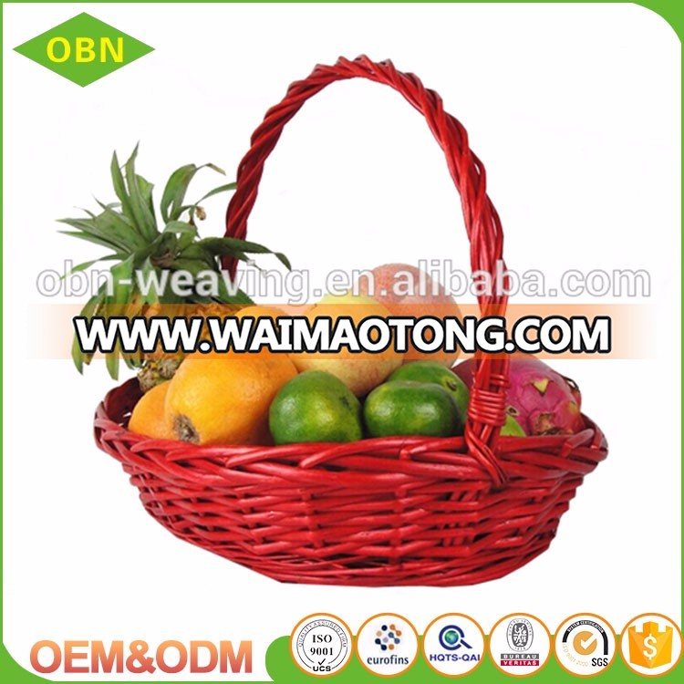 Cheap custom multi - size handmade gift wicker storage basket for fruit