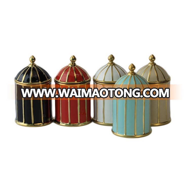 Hot selling empty ceramic candle jars wholesale wedding for candle making