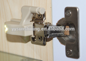 Furniture hardware LED lamp lighting plastic cabinet door hinge hydraulic damping pipe hinge