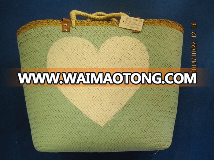 wholesale nature weaving handbag seagrass handgag straw woman tote bag