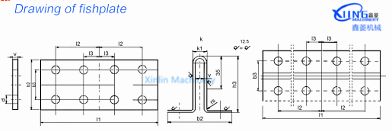 Fish plate for hollow guide rail/elevator part/elevator accessories from China