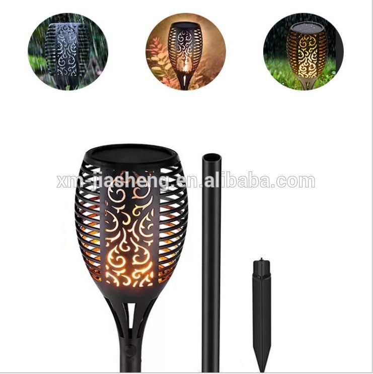 Factory Direct selling LED Solar outdoor Peach shaped cracked Ball garden Lamp Solar Torch Glass Ball pathway light