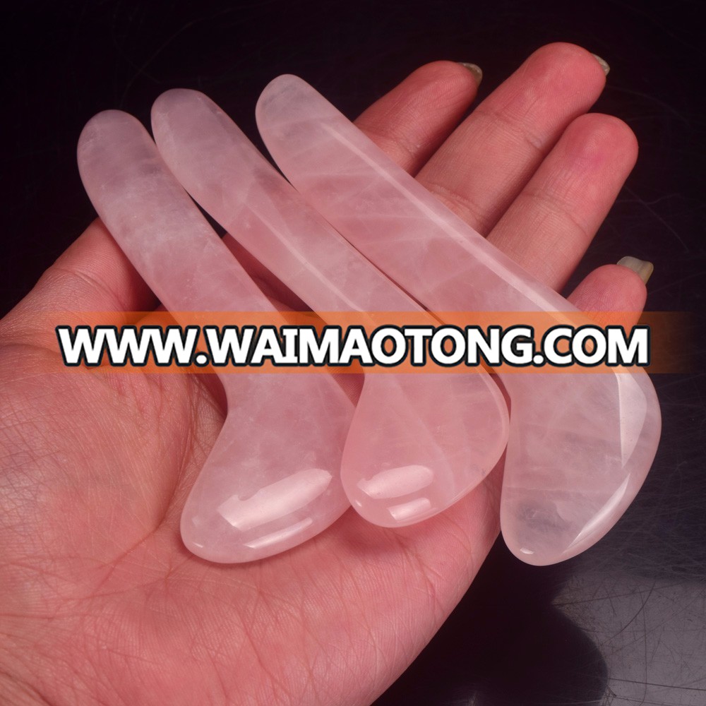 Hot Sale Knife shape rose quartz Gua Sha Board