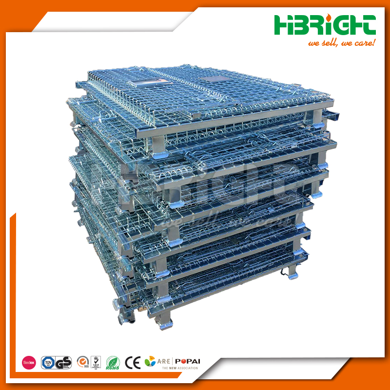 Stackable warehouse storage industrial foldable stacking pallet rack