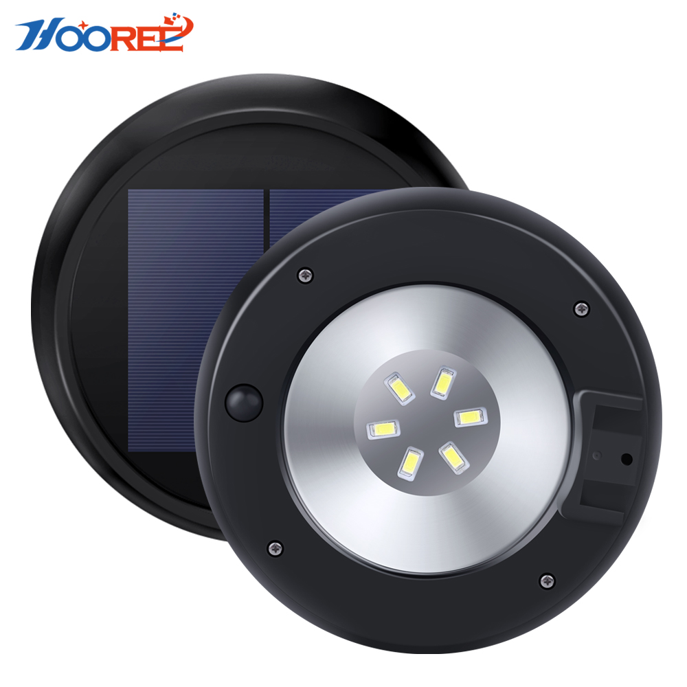 Hooree SL-530 Round Waterproof 160-degree irradiation wall-mounted outdoor small solar wall lamp