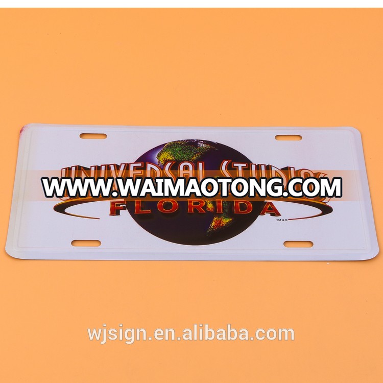 Reflective Embossed Aluminum Metal Decorative Custom Car License Plate