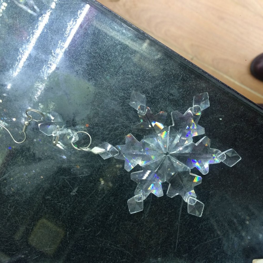 Crystal Snowflake Christmas Ornaments For Hanging Decoration