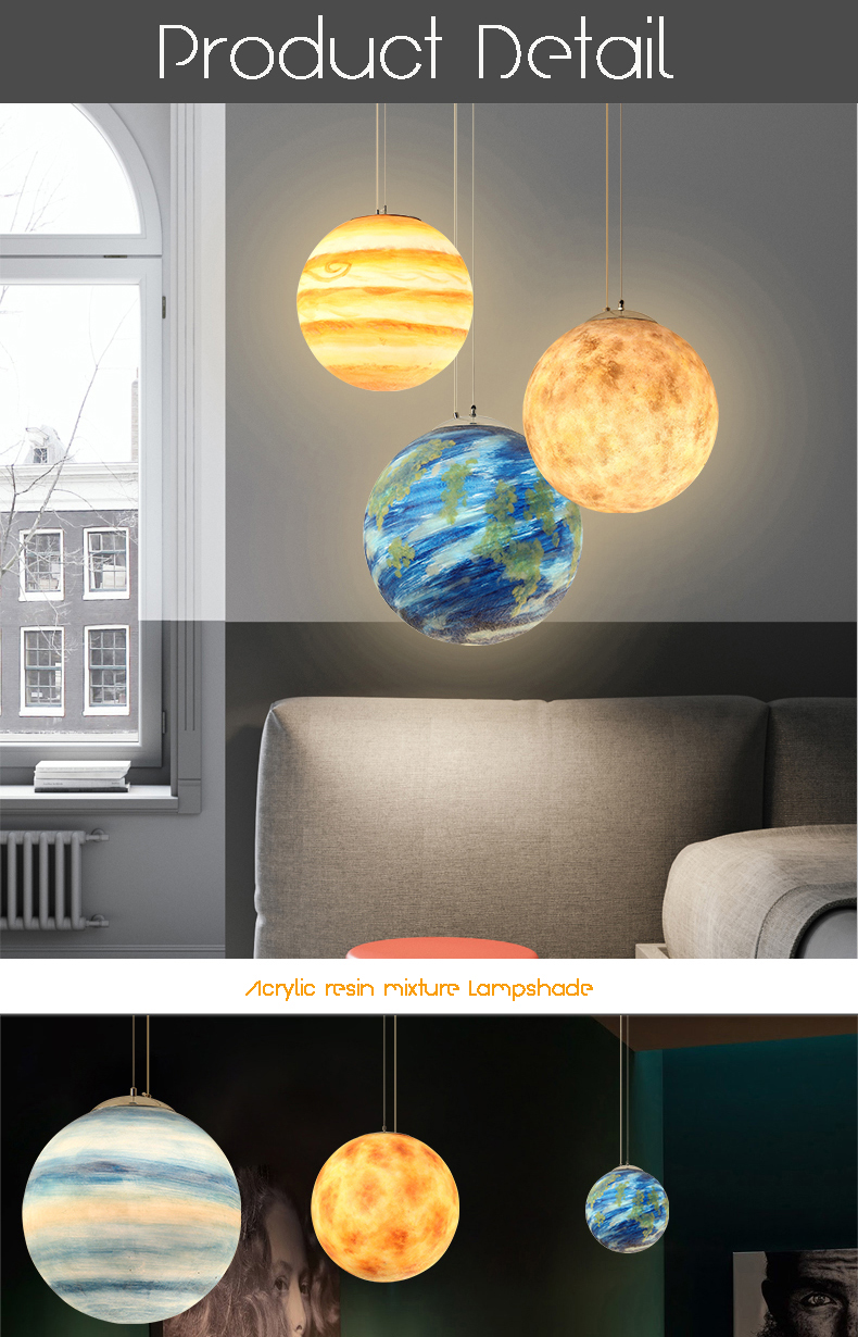 Modern Universe Moon chandelier for Decorated luxurious atmosphere