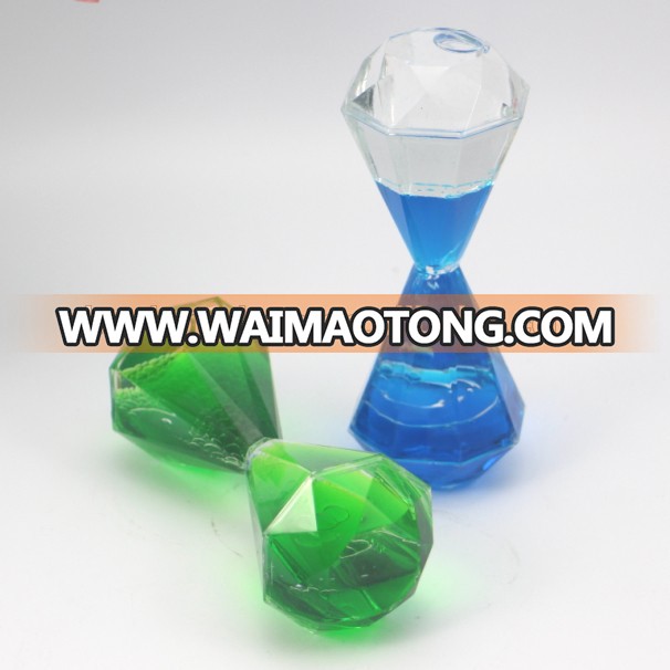 Decorative Acrylic Diamond Promotional Liquid Timer for Kids