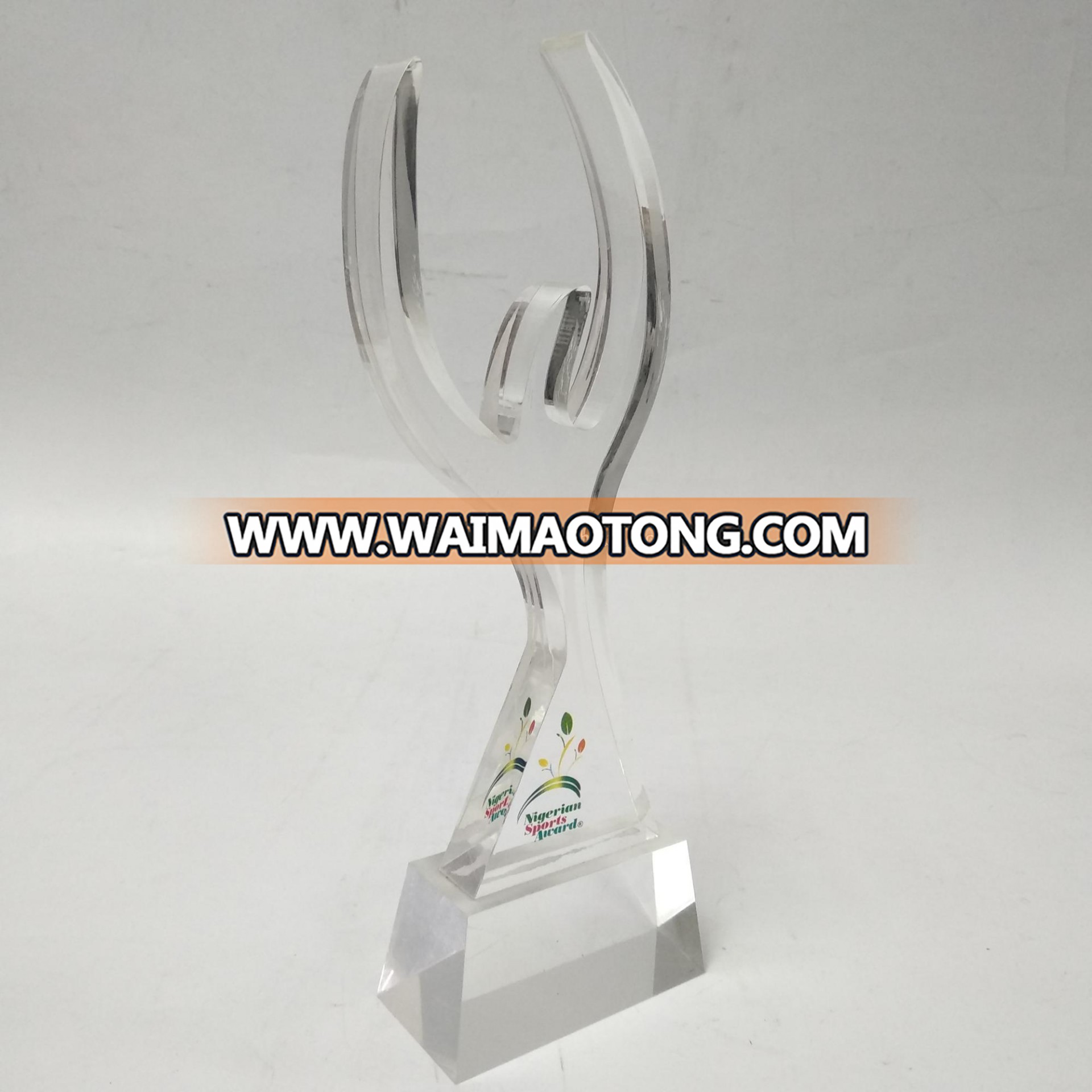 Manufacture direct sale acrylic award trophy custom