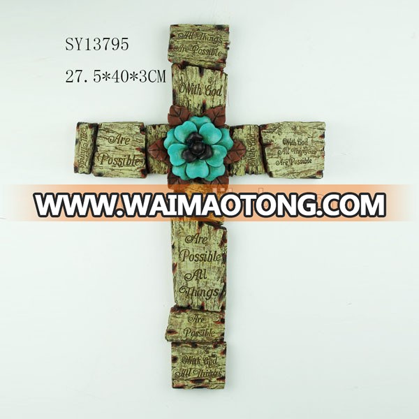 Church decors Christianism Statues wooden cross wall hanging