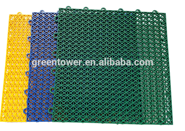 High Density PP Badminton Court Removable Sports Flooring Interlocking