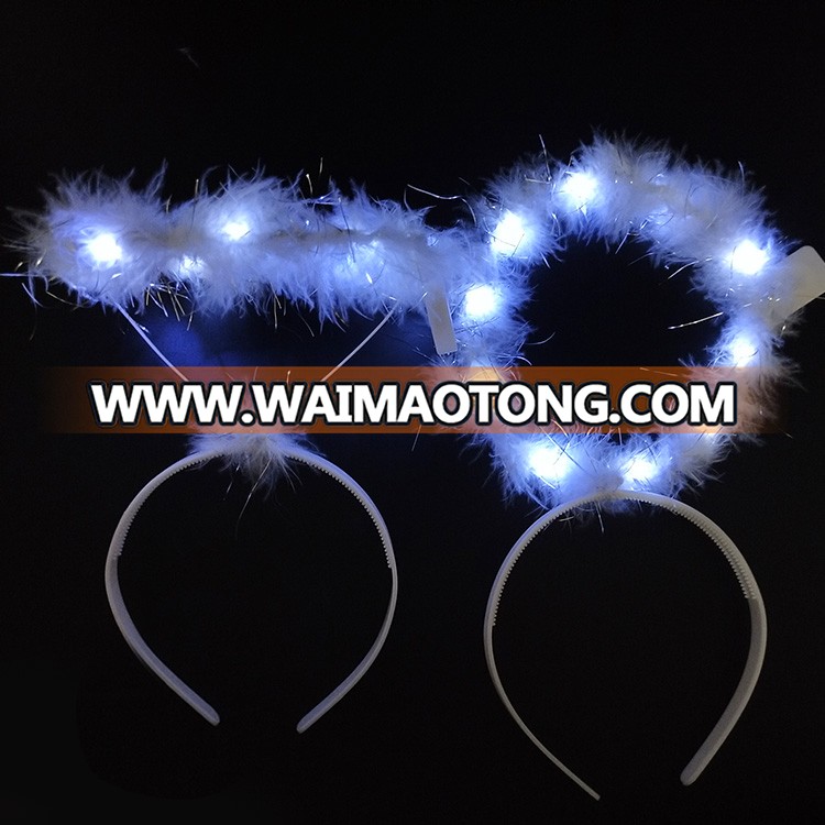 Hot Sale Girls Party Decoration Flashing Angel Halo LED Headband