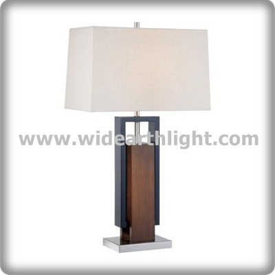 UL CUL Approval Bedside Lamp Table For Hotel With Fabric Shade T40450