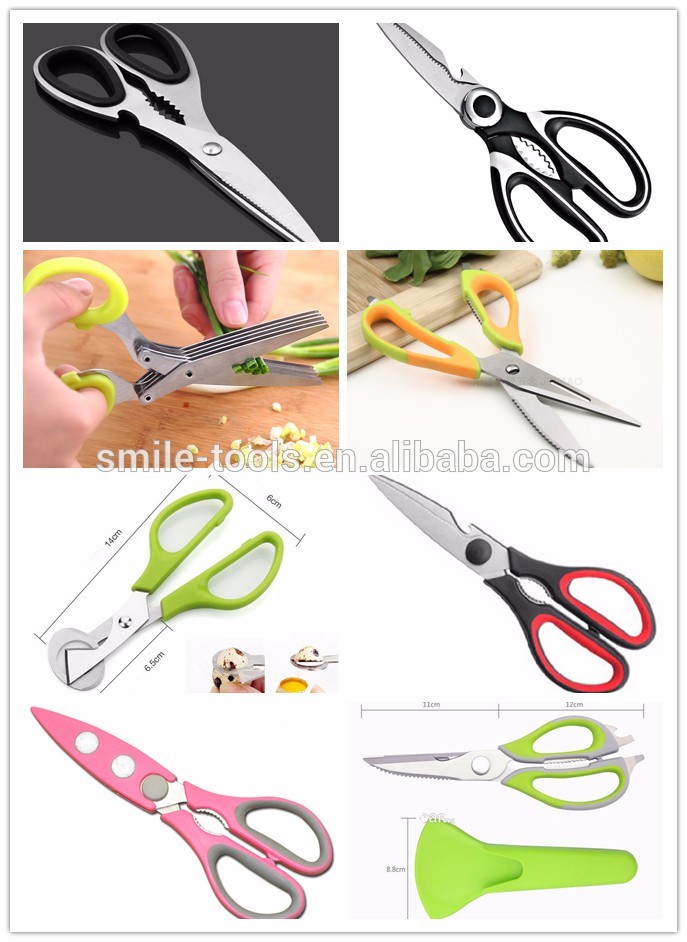 Japanese Style Stainless Steel Kitchen Shears Chicken Cutting Scissors