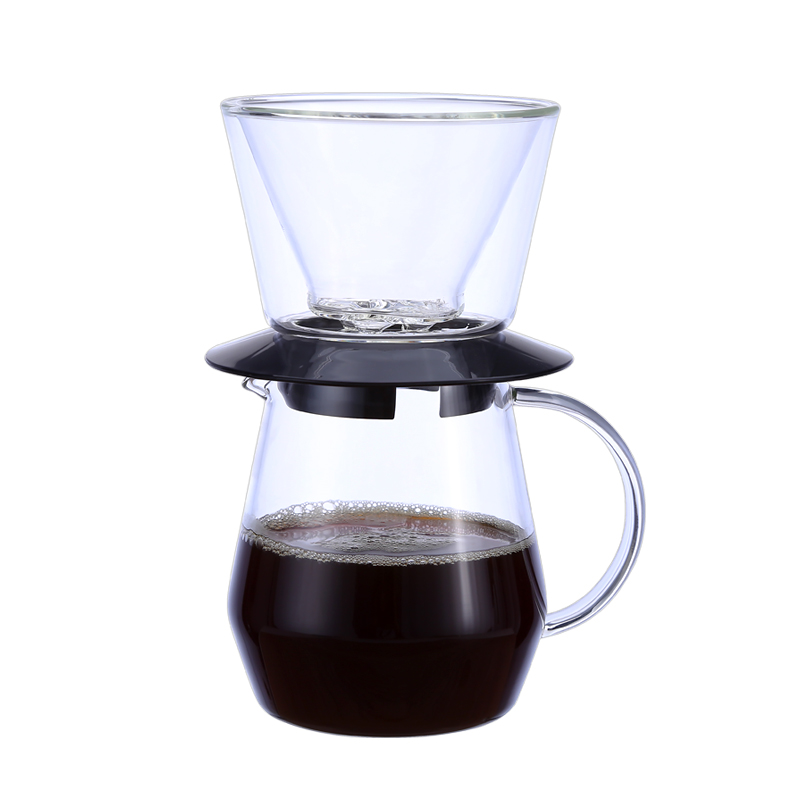 470ml Handmade Heat Resistant Borosilicate Pour Over Glass Coffee Maker And Coffee Scoop