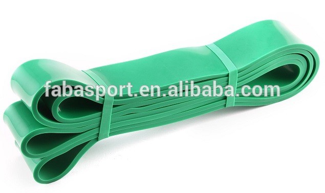 Green color high quality resistance power strength bands fitness equipment for wholesale