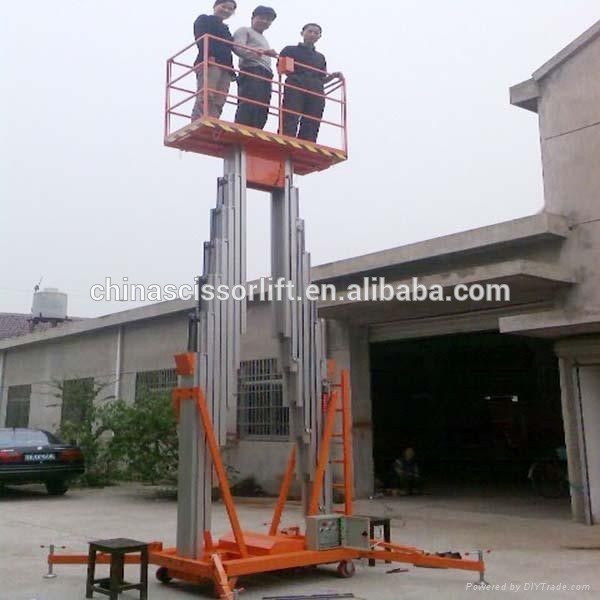 Lifting platform 300kg 6m double column aluminum alloy lifting platform