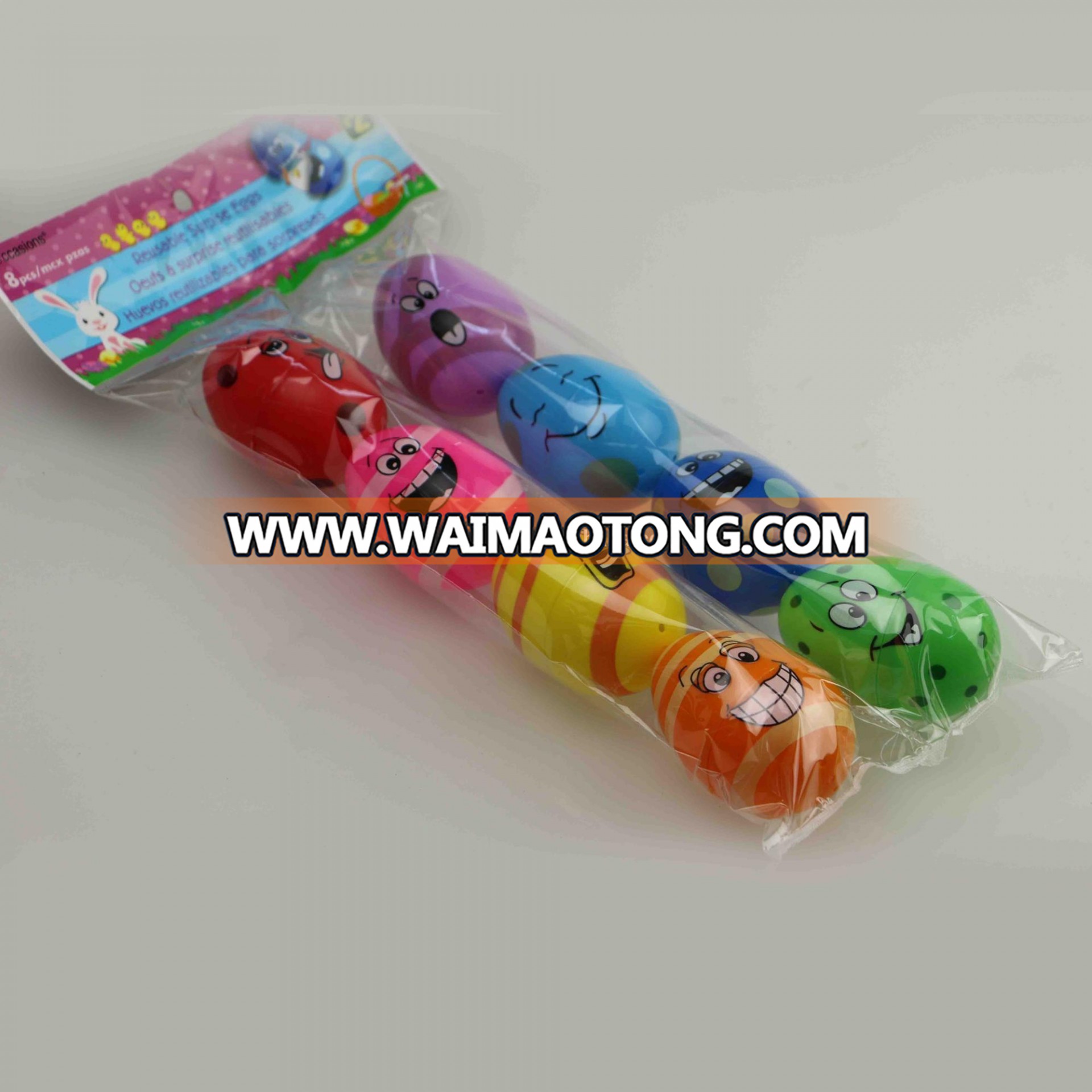 2019 New Design:Plastic Clear Egg with Metallic-Colorful glitter eggs