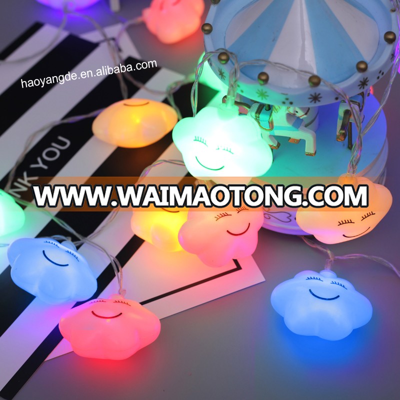 Led light for christmas Smile Cloud String luminarias Garland Decoration Wedding Holiday Lights