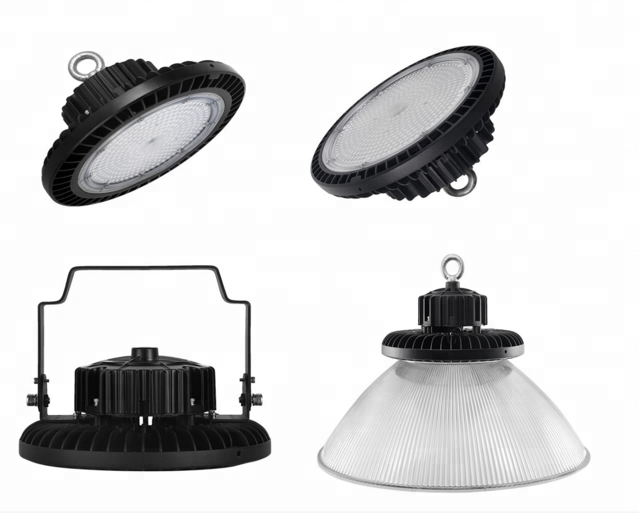 In Stock DLC CE Listed ufo led hig light Dimmable 100W 150W 200W 300W highbay 400W 500W IP65 Industrial UFO LED High Bay Light