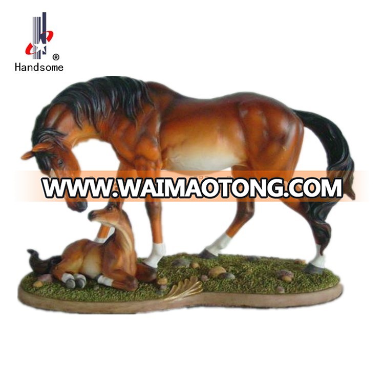 Beauty Handmade Indoor Horse Resin Animal Statues Home Decor Sculpture