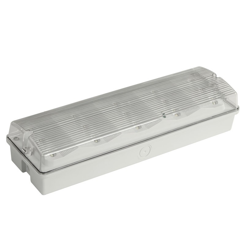 110-240V Battery Operated rechargeable IP65 LED Emergency Bulkhead