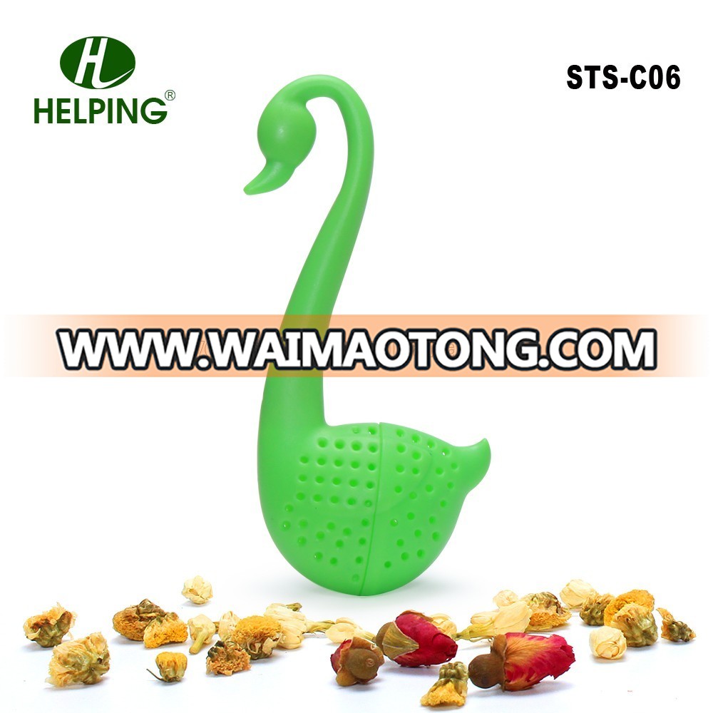 Silicone tea strainer stainless steel tea filter new design silicone tea infuser with chain