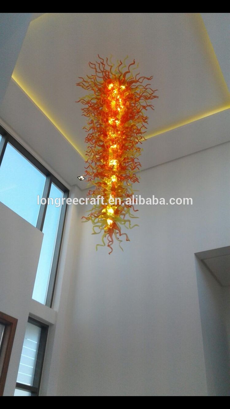 Modern Large Handmade LED Blown Murano Glass Chandelier Lighting for Hotel