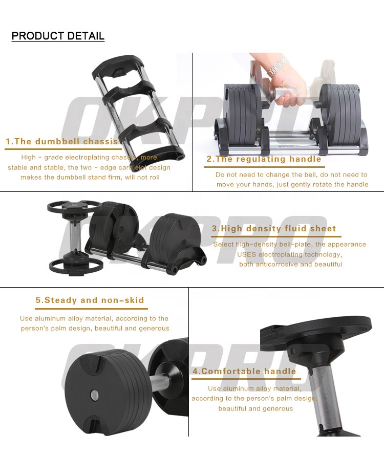 Fitness Dumbbell Set Wholesale Gym 32kg Adjustable Dumbbell