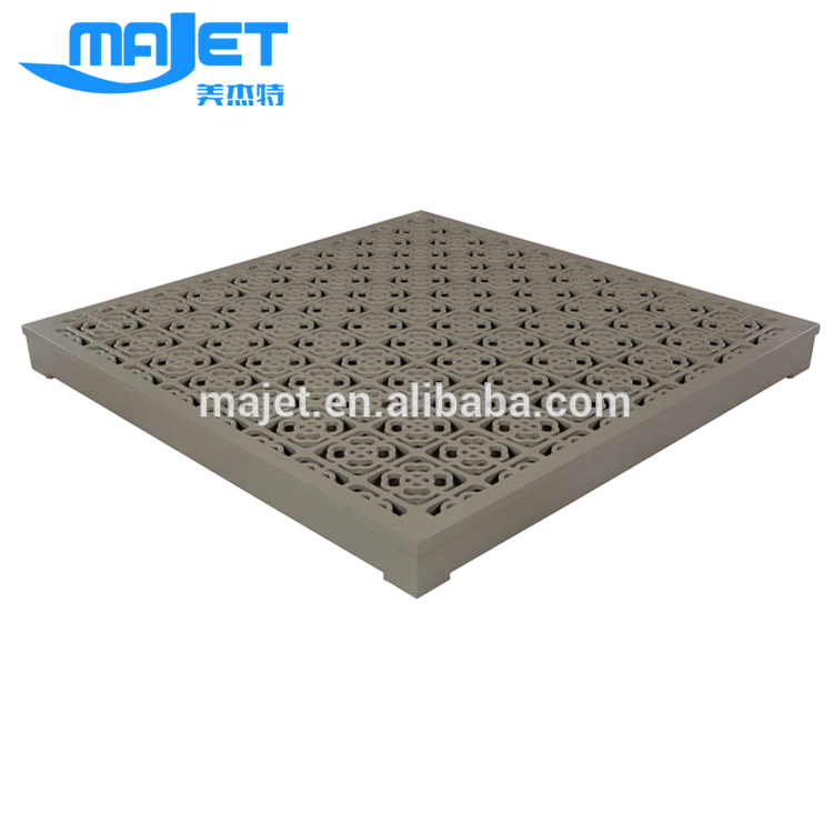 Aluminum air grille with damper data center raised access floor system