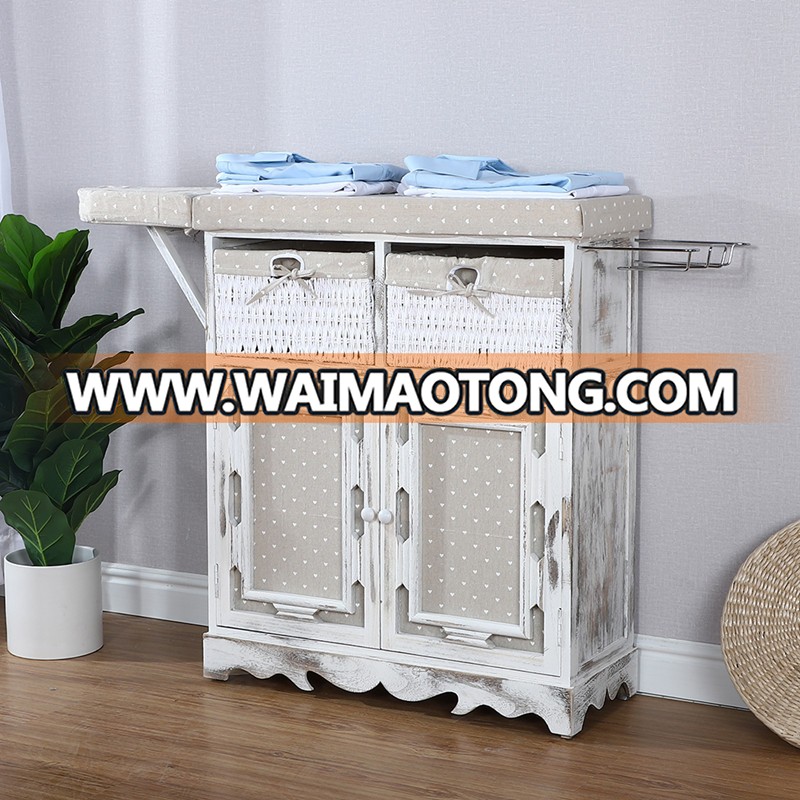 Home Storage Wood Cabinet with Ironing Board