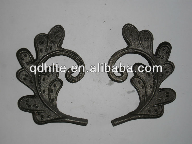 wrought iron flowers and leaves,cast steel flowers and leaves