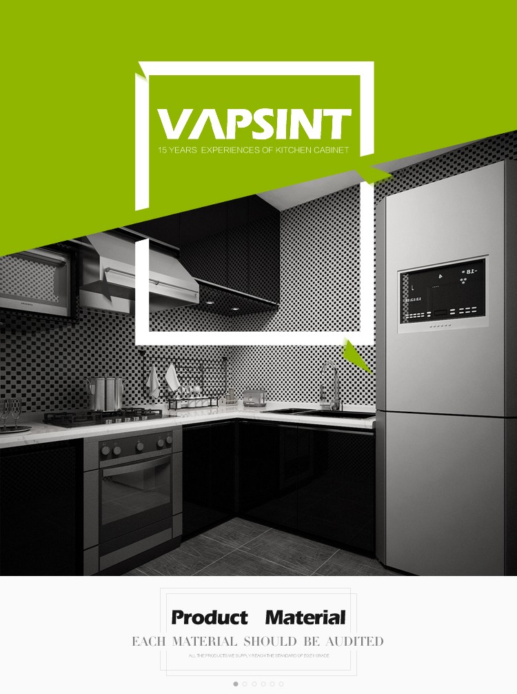 New design for apartment project pvc kitchen cabinet door