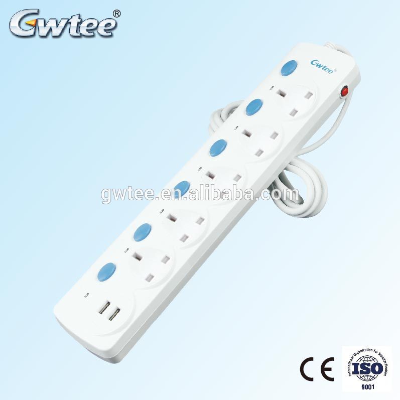 UK 13A hight quality extension socket electric power strip