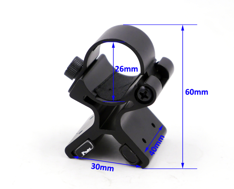 Diameter 26mm 26.5mm X-shape Dual Magnetic Scope Weapon Mount For Gun Mount Holder Tactical Hunting Flashlight Bracket